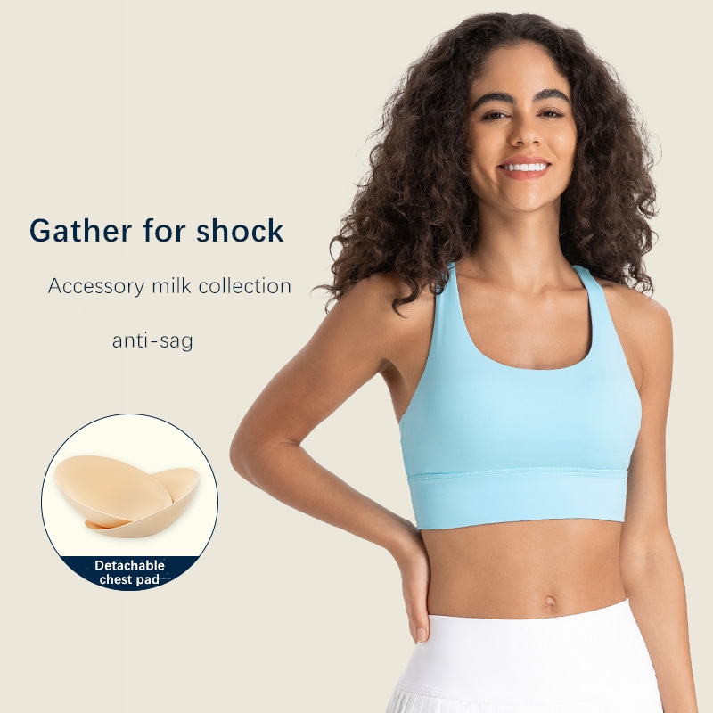 Xsunwing Custom Logo Racer Back Cross Shoulder Gym Fitness Yoga Women Tank Top Fitness Workout Vest Activewear Sports Bra Wdq002