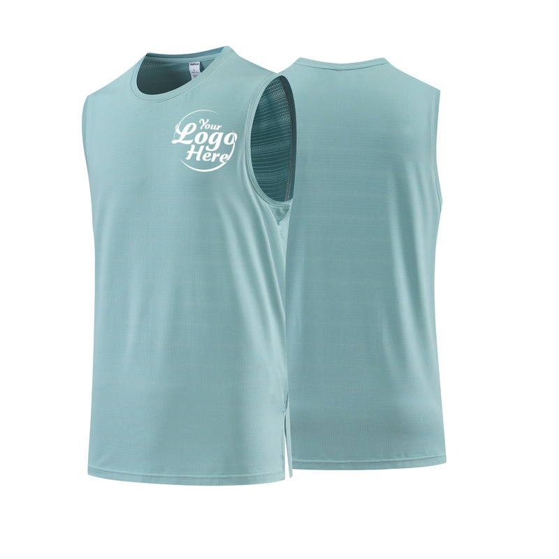 Hot Selling Custom Print Heavyweight Men's Muscle Vest Summer Athletic Sleeveless T Shirt Oversized Tank Top