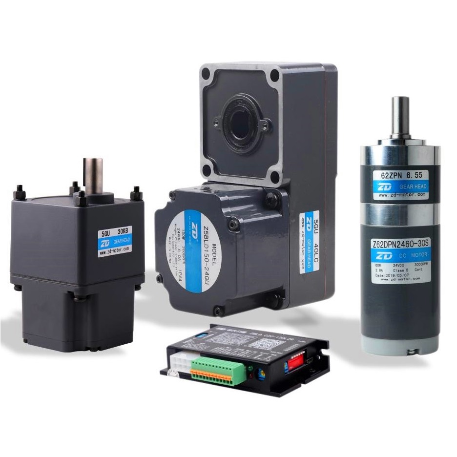 ZD Brand High Quality AC/DC Brush or Brushless Gear Motor Planetary Gearbox Manufacture for Automation Equipment