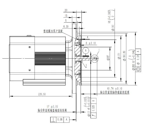 Motor Dimension View