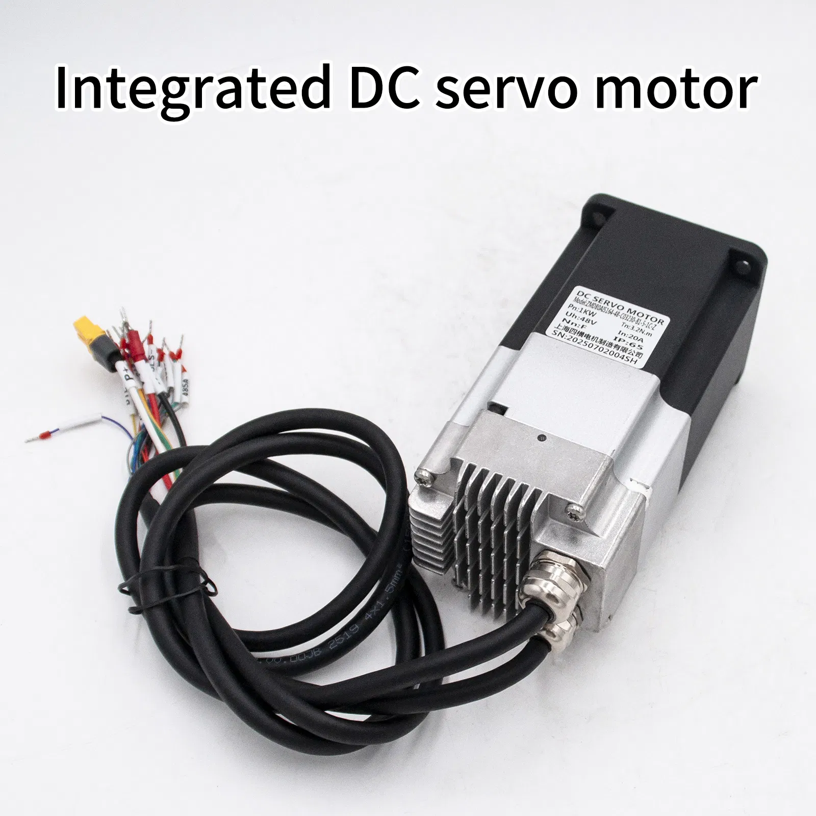 80mm 1kw 3000rpm 3.2nm 48V 72VDC Integrated Servo Motor and Driver