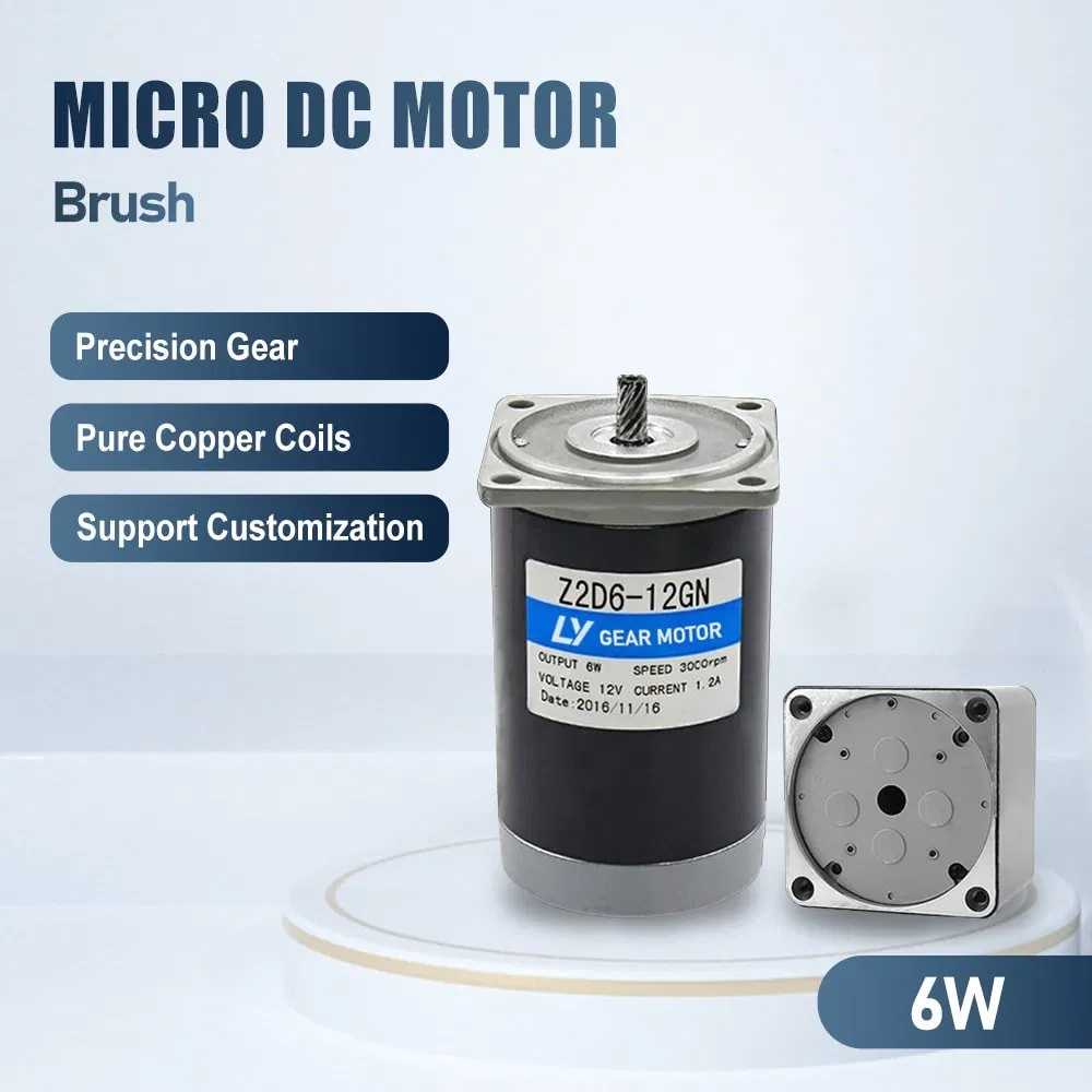 6W PMDC Motor Brushed with Gearbox for Industrial Automation Equipment