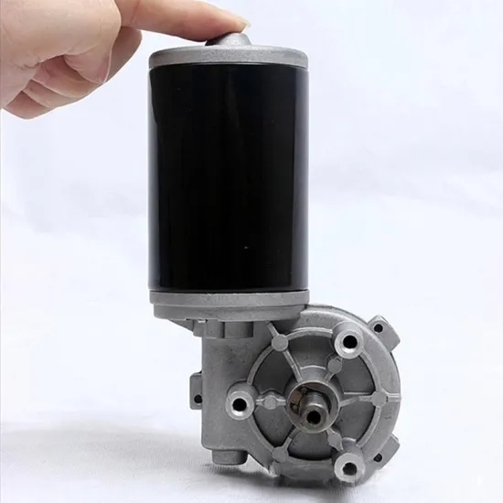 DC 12V 24V Brush Electric Worm Geared Motor for Seniautomatic Wire Feeders or Sliding Gate with High Torque Low Speed Low Noise Long Lifespan Europ Standard
