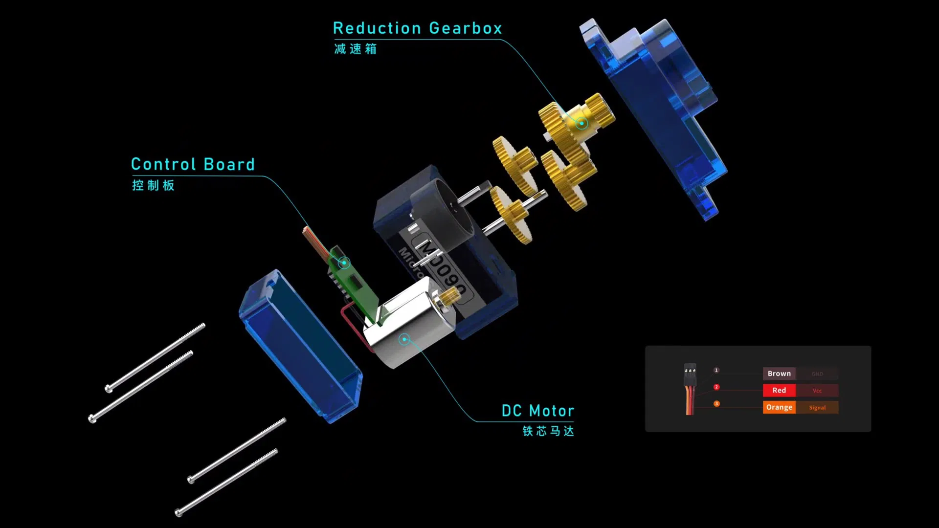 Hopestar Sg90 9g Micro Servo Motor for RC Robot Helicopter Micro Boat Ship