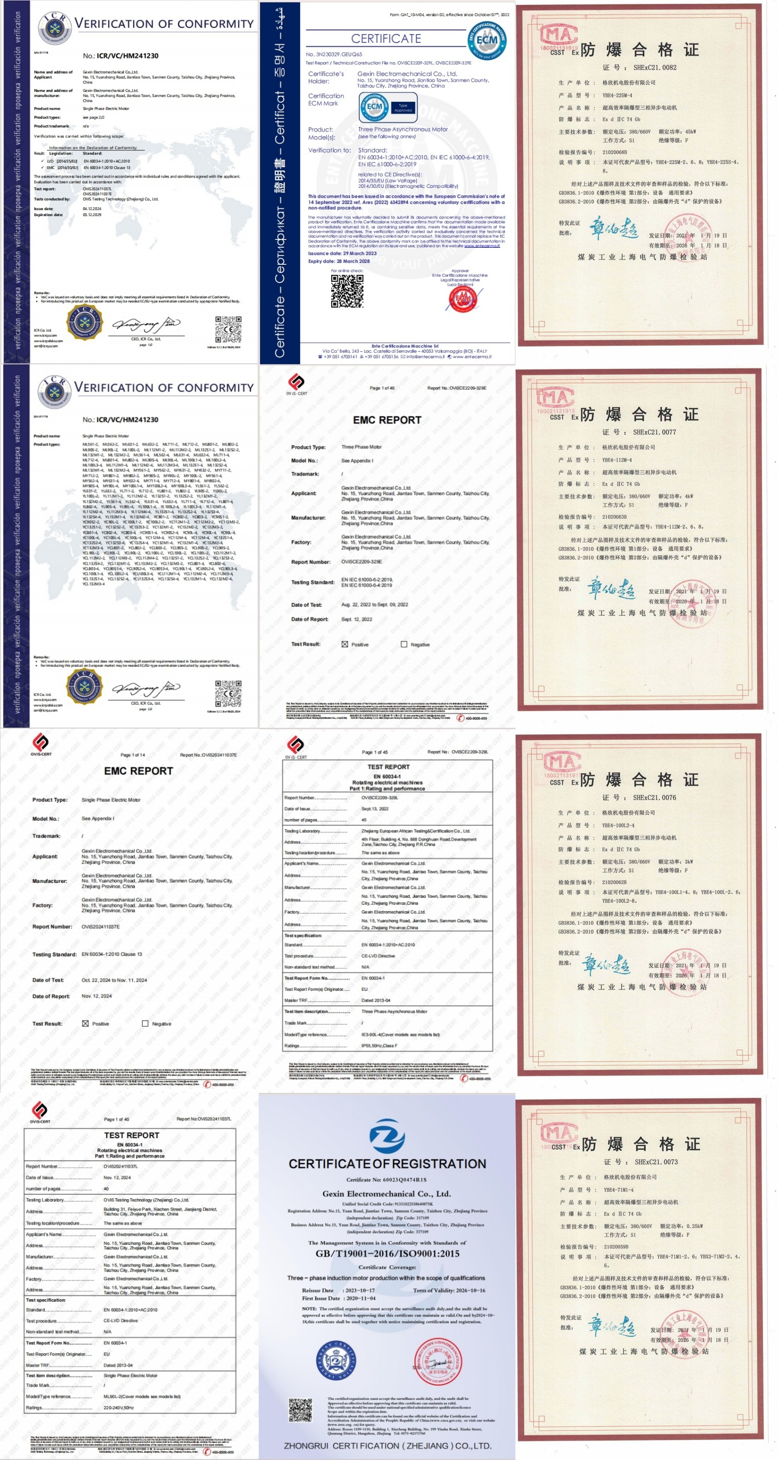 Certifications