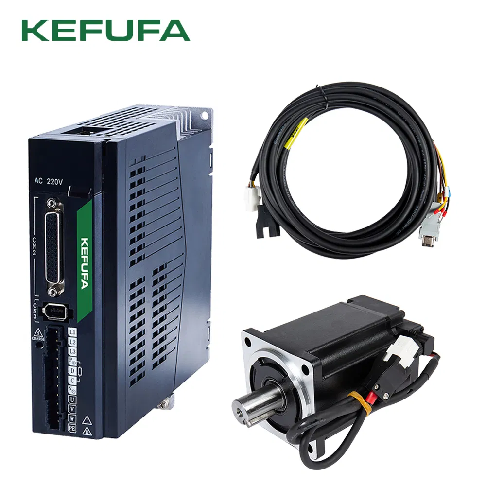 K100 Series 400W 750W 1000W AC Pulse Servo Motor 220V 3000rpm 1.27-3.2n. M Absolute Encoder for Industrial Automation