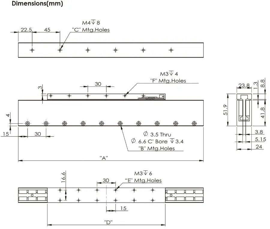 Linear Motor Dimensions