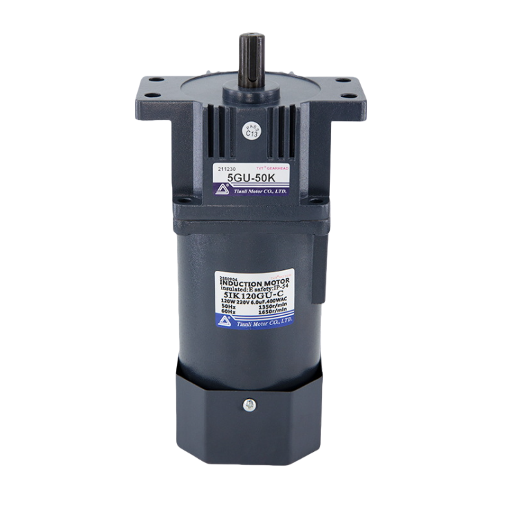 TVT Single Phase 220V Variable Speed Motor 6W-400W Miniature AC Geared Motor Induction Control Brake Foot Mount 1350 RPM Model