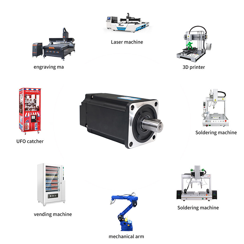80mm 750W High-Efficiency Waterproof Brushless Electric AC Servo Motor Drive Set 220V Sewing Machine Servo Motor