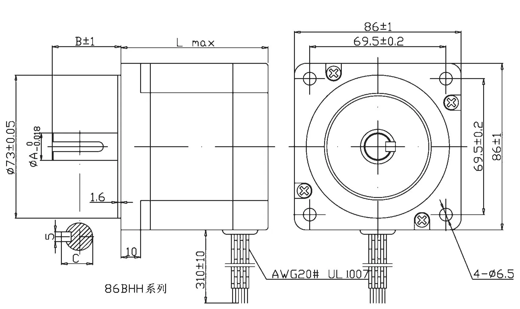 NEMA34 Motor View 3