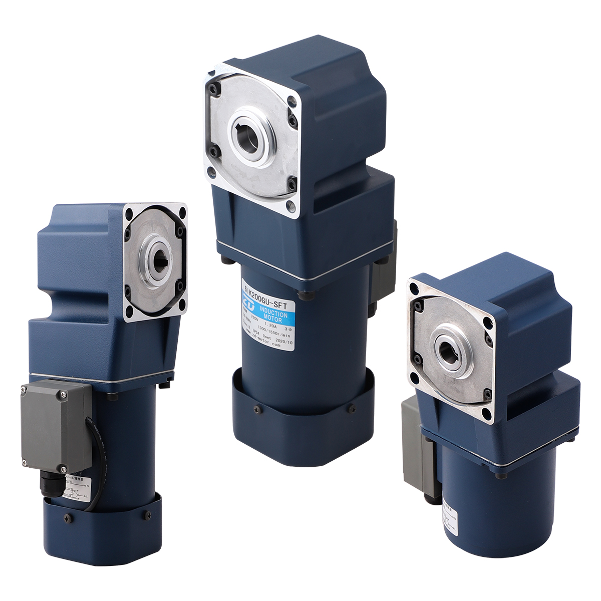 ZD Motor 40W 60W 90W 120W 180W 200W 250W Right Angle Hollow Shaft Speed Control AC Gear Motor for Conveyor 6GU50RT
