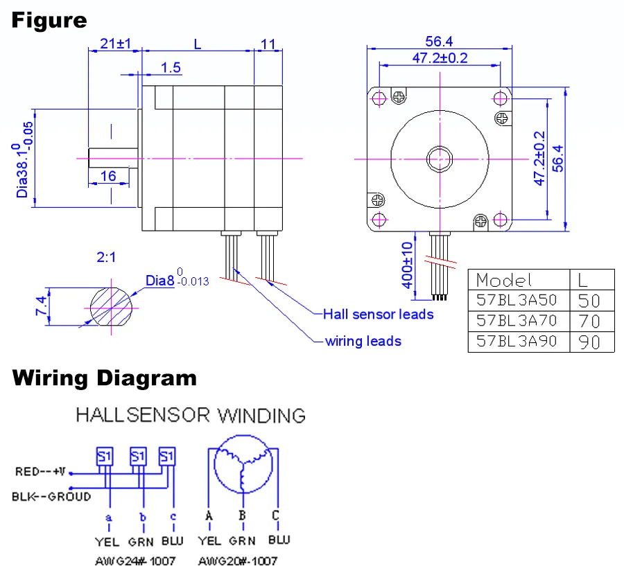 Motor Dimension Drawing