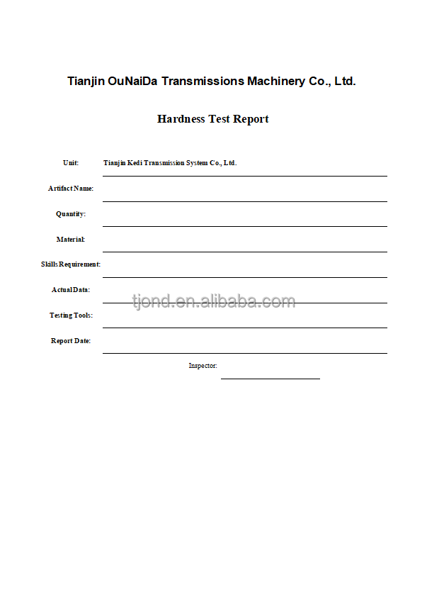 Hardness Report