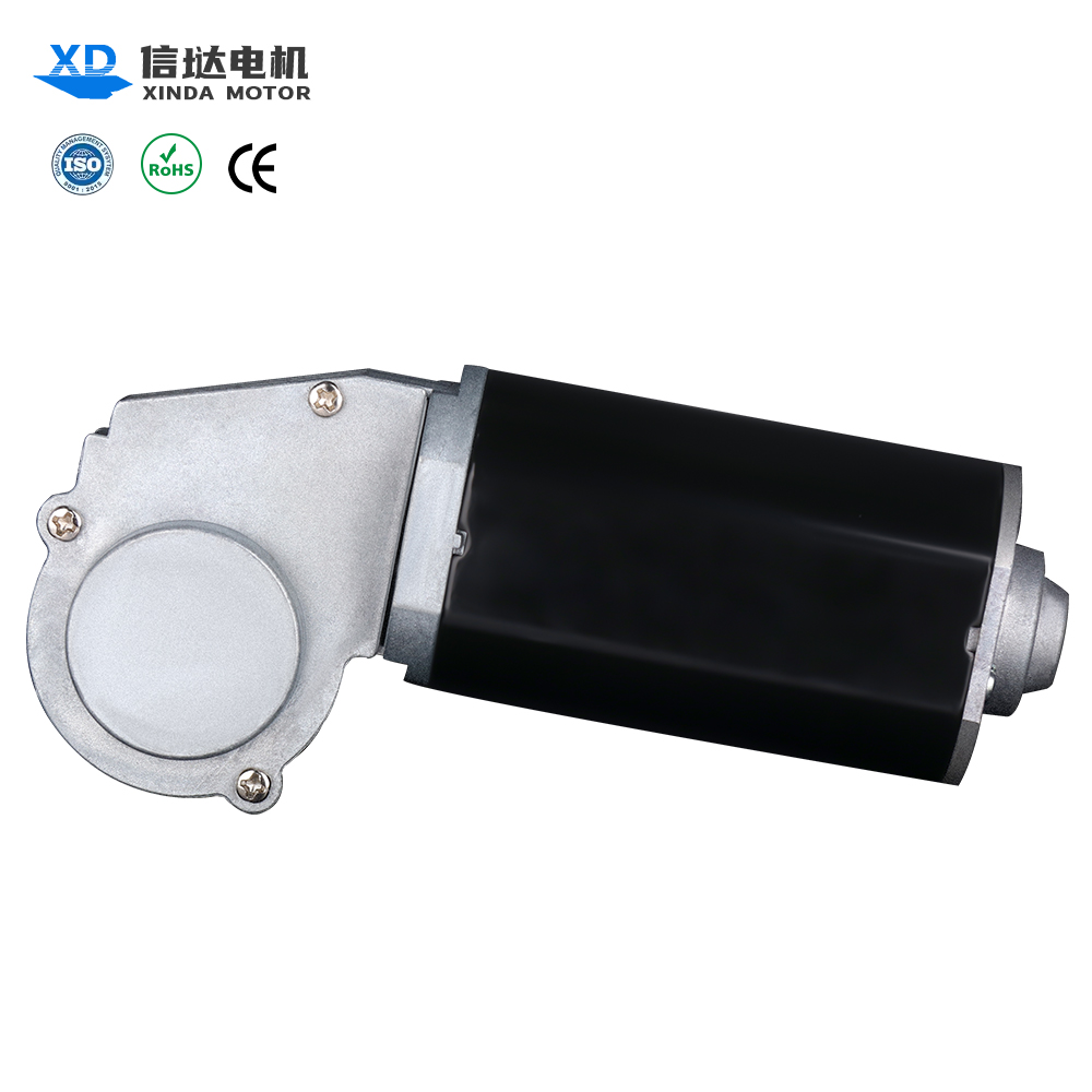 DC 12V 80rpm Worm Gear Motor High Torque Low Noise Brushed Right Angle Reduction Electric Motor