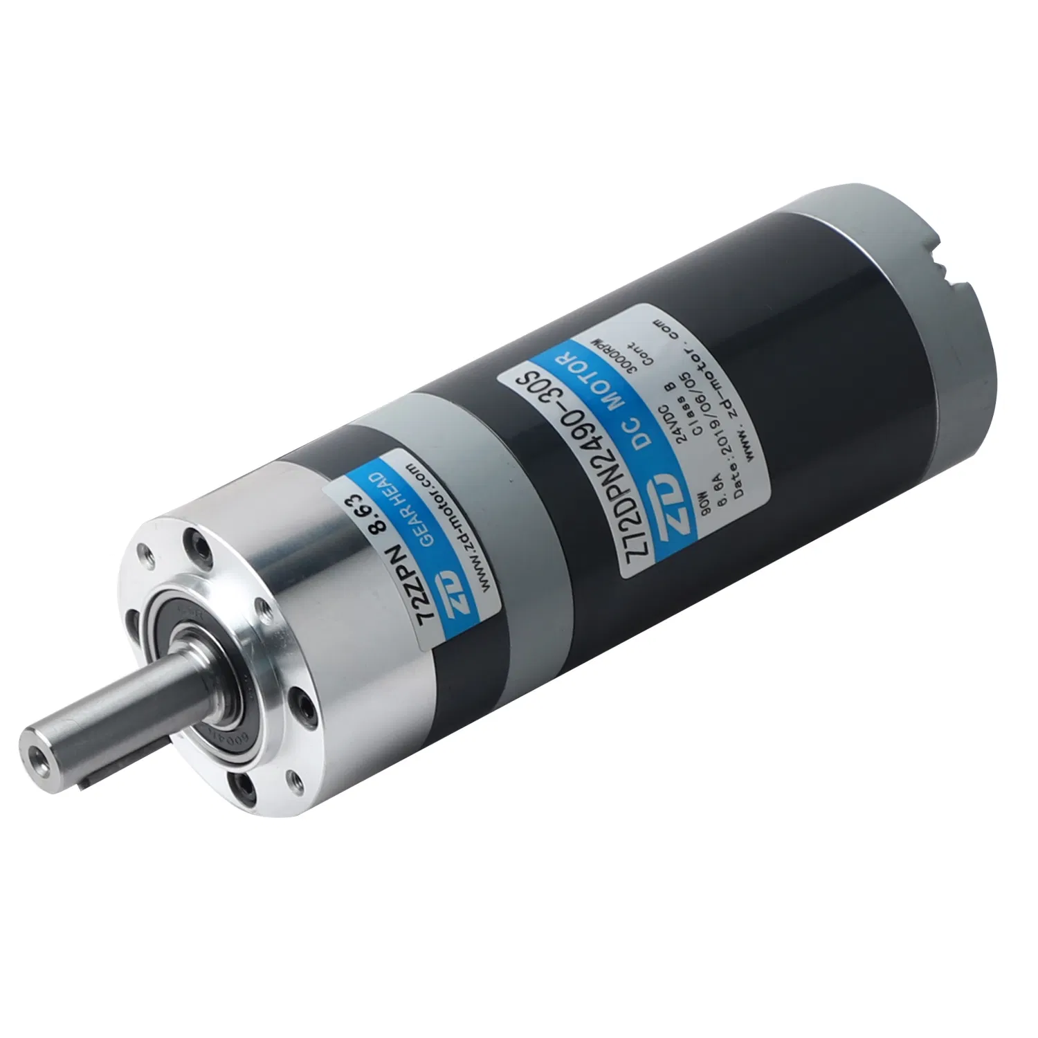 ZD 32mm 42mm 52mm 62mm 72mm 82mm 12V 24V 48V 10W-300W Round Flange High Torque DC Brushless or Brush DC Planetary Gear Motor With Planetary Gearbox