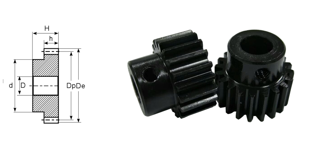 Gear with hub