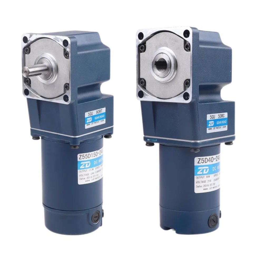 ZD Leader 60mm-104mm High Torque Low RPM 6W 15W 25W 30W 40W 60W 90W 120W 150W- 300W 12V 24V 48V 90V 110-220V Brushed Electric DC Gear Motor