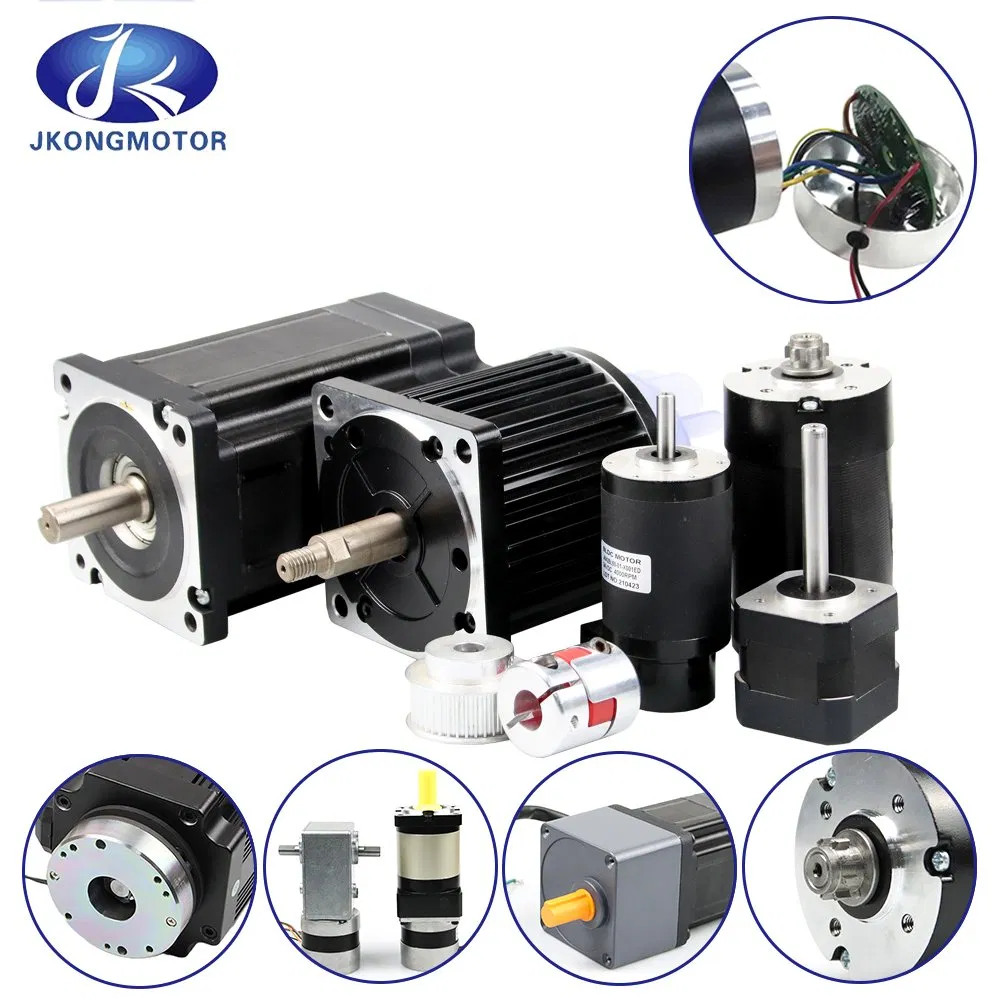NEMA 17 23 34 42 57 86mm Brushless DC BLDC Electric Motor with Gearbox / Brake / Encoder / Controller 12V 24V 36V 48V 220V DC Servo Motor for Lawn Mower
