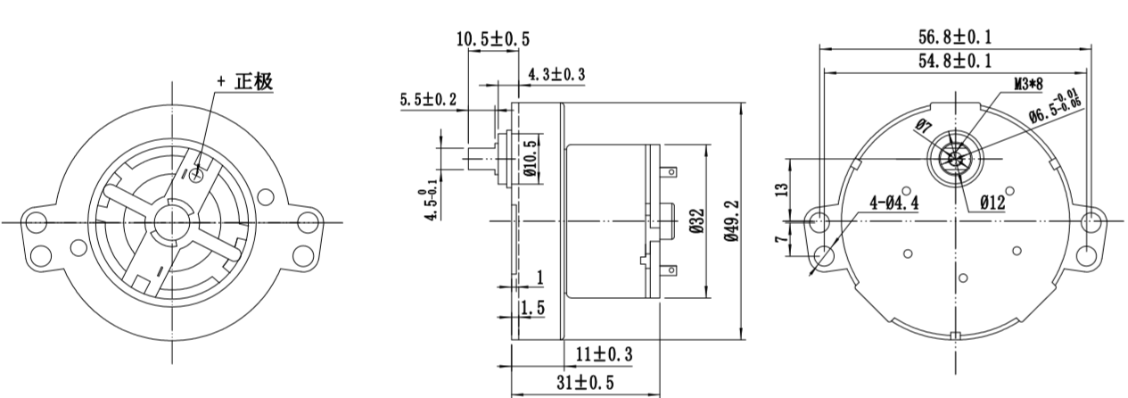 FT-49OGM500-400K 5V 7.5rpm High Performance Long Life DC Gear Motor Used in Pet Breeders