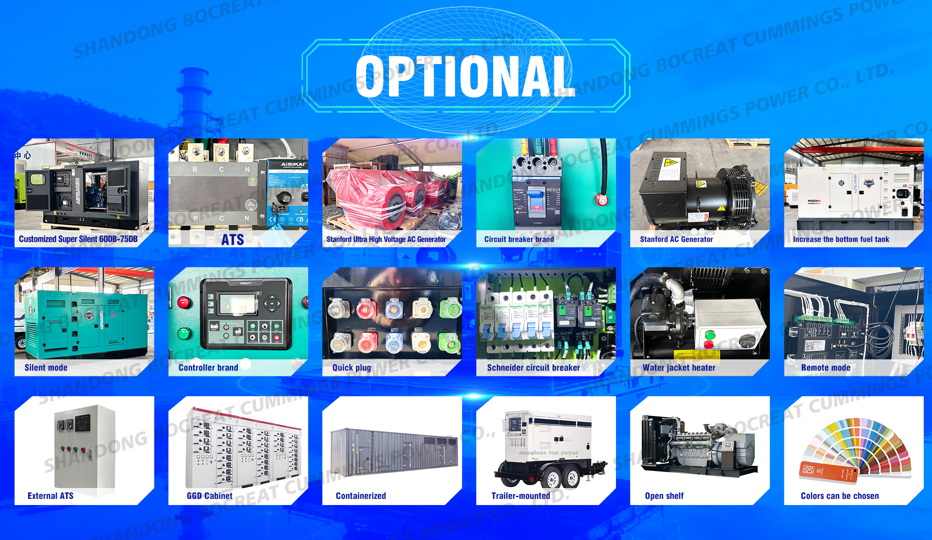 Stage V Factory High Quality 4500kw 3 Phase 400V Brushless Alternator Water Cooled Silent Diesel Generator Set 550 Kva