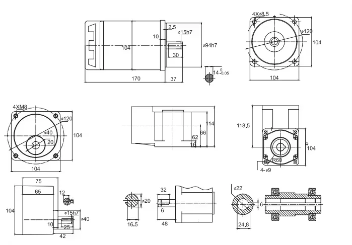 Electric AC Induction Motor