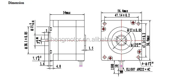 NEMA23 Installation Dimensions