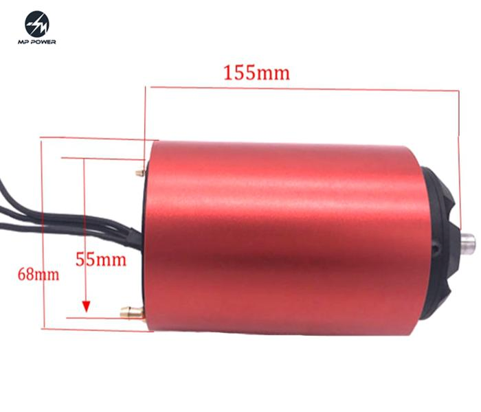 EV Craft 56115 IP68 Brushless DC Motor 25kg for Linear Actuator RC Motor for Underwater Scooter RC Boats Submarine