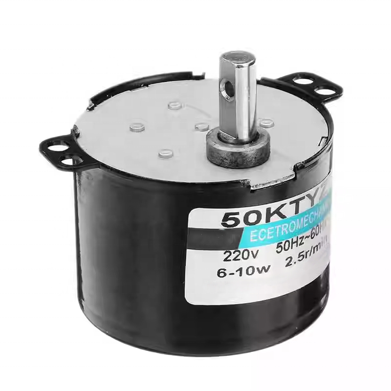 50ktyz High Torque AC Synchronous Motor 110V 220V 6W Low Rpm Reversible Gear Motor for BBQ, Electric Valve and Home Automation