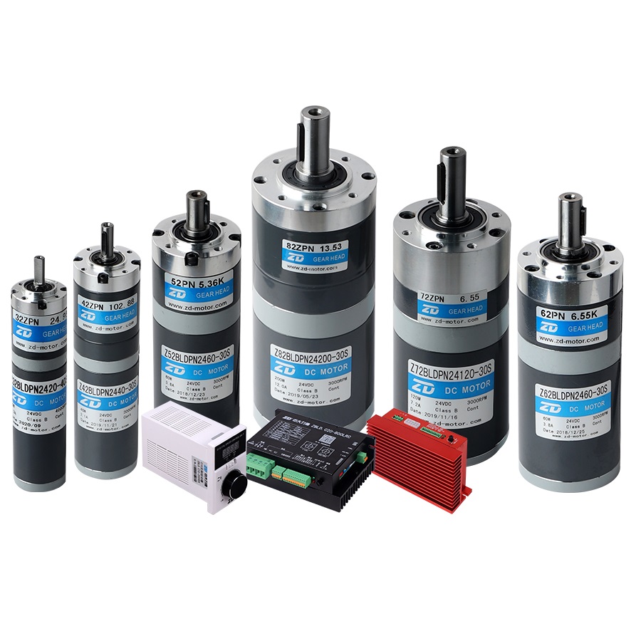 ZD Brand High Quality AC/DC Brush or Brushless Gear Motor Planetary Gearbox Manufacture for Automation Equipment