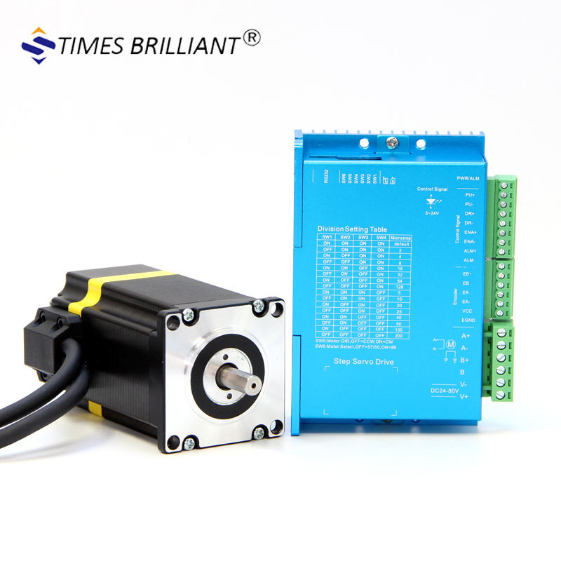 China Low Price 57ebp105alc+Hbs57 2phase NEMA23 Closed Loop Stepper Motor with High Quality Driver Kit 2.5nm