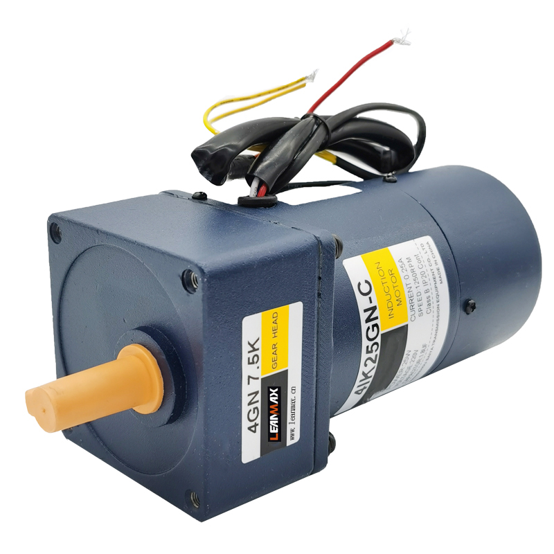 60W Right Angle Hollow Shaft Gear AC Gear Motor 5IK AC Gear Induction Motor High Torque Low Rpm with Speed Controller