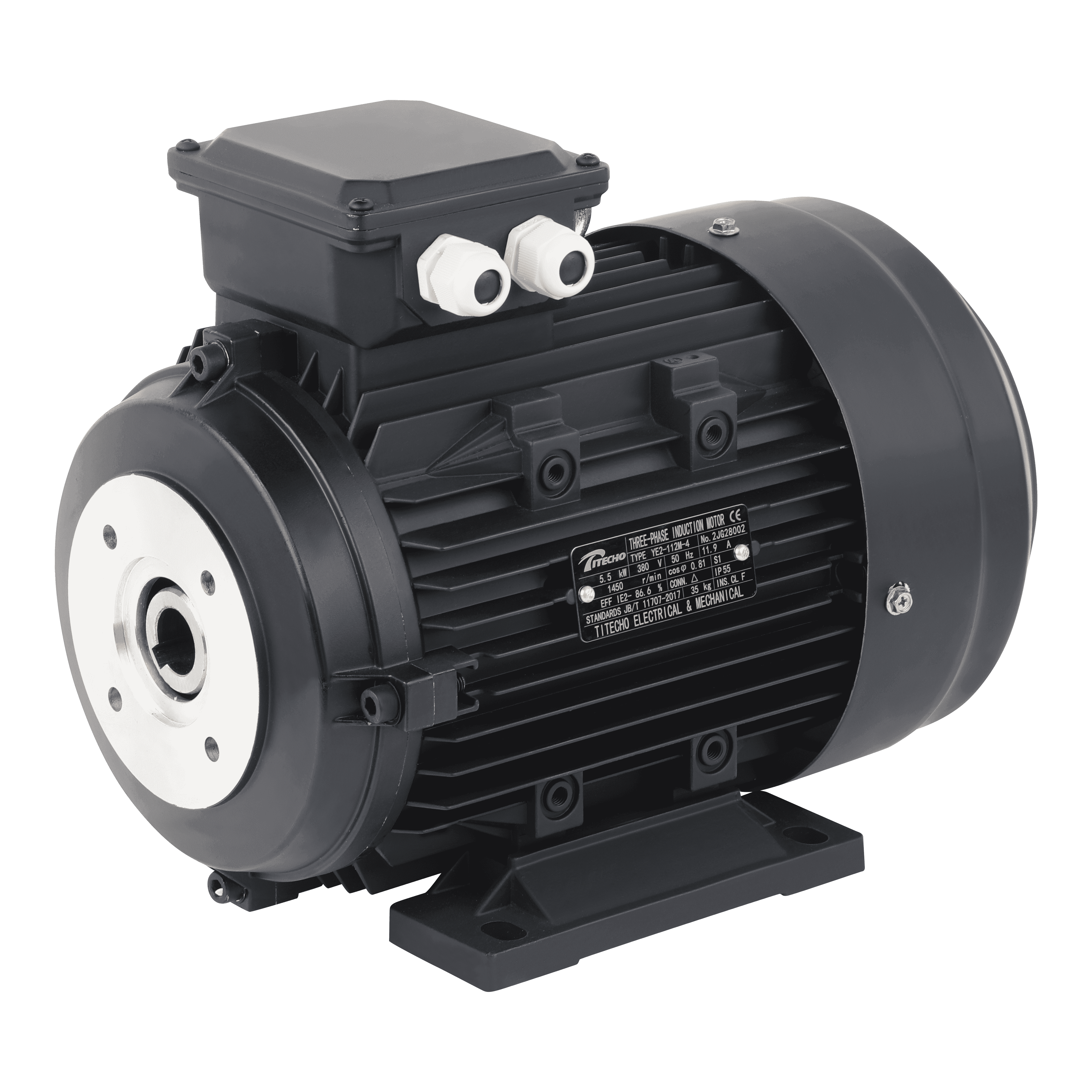 2.2kw 4kw 5.5kw 7.5kw 11kw 15kw 18.5kw Double Bearing Hollow Shaft Motor For Italian 24mm Pump