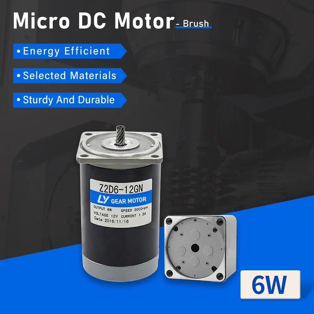 6W PMDC Motor Brushed with Gearbox for Industrial Automation Equipment