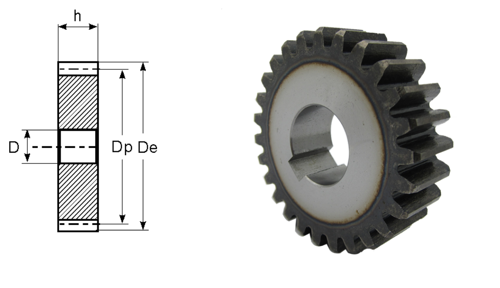 Gear without hub