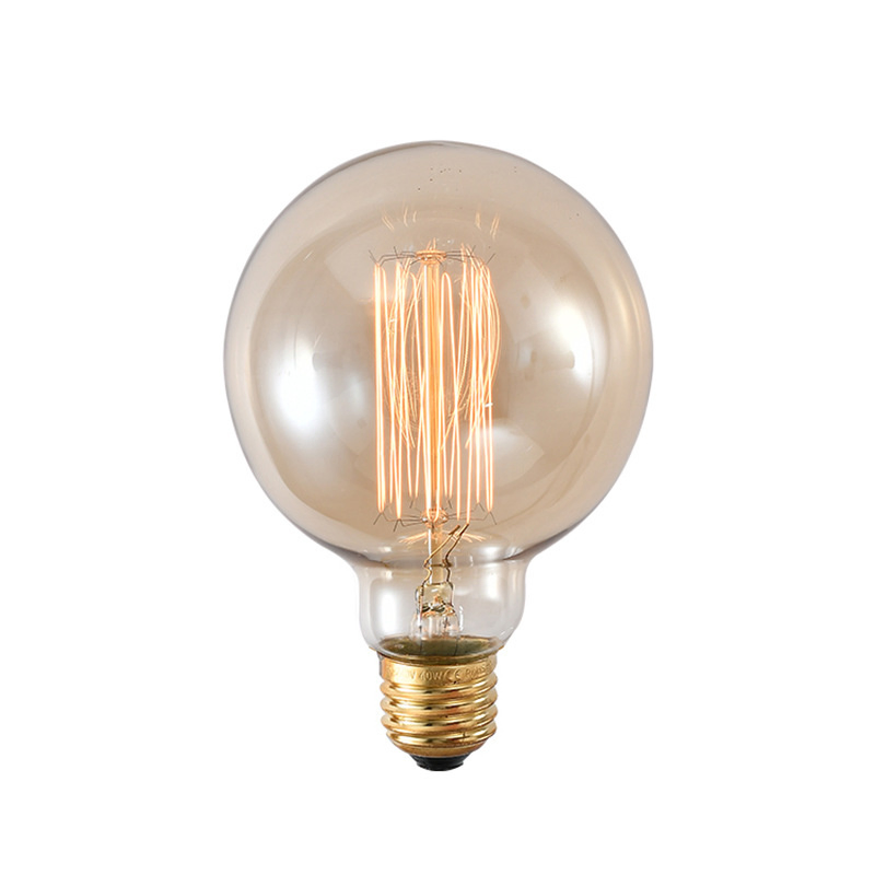 G95 220V 40W Cage Filament Tungsten Edison Vintage Light Bulbs
