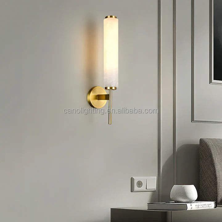 Customized Spanish Alabaster LED Wall Light for Modern Villa Hotel Home Interior Decoration Lighting Wall Sconce Light