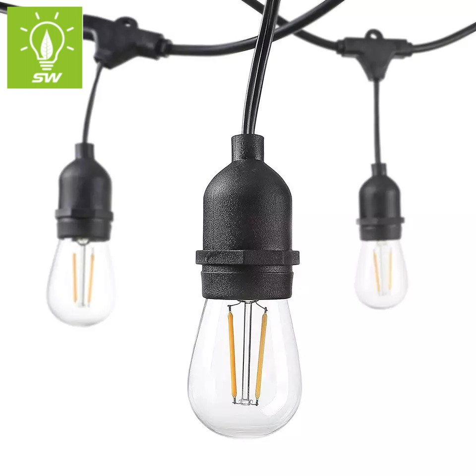 Solar 2W 4W 6W 8W LED Edison Bulb Light Vintage Decorative Garden LED Antique Dimmable Bulb Amber/Smoky E27 E14 B22 B15LED Flame Filament Lamp LED Filament Bulb