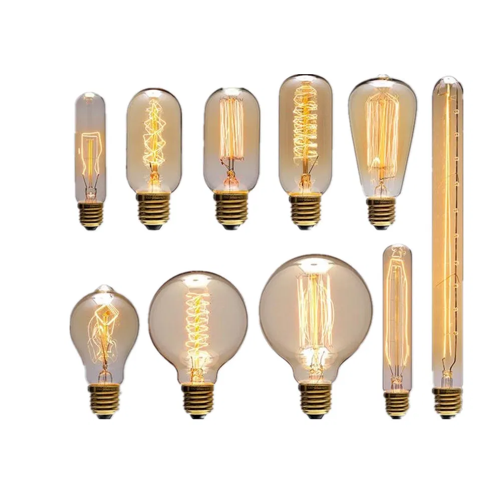 Retro Edison Bulb Lamps E27 40W 220V 110V Bedroom Industrial Loft Vintage Light Bulb for Home Decor T45 A19 St64 G80 G95 Lamp