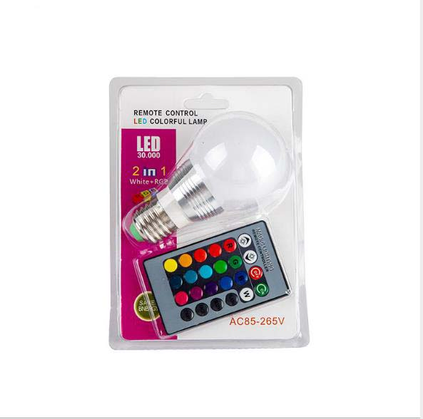 Housing Color Changing Dimmable Remote Control Smart Colorful Changeable 3W 5W LED RGB Lamp Bulb