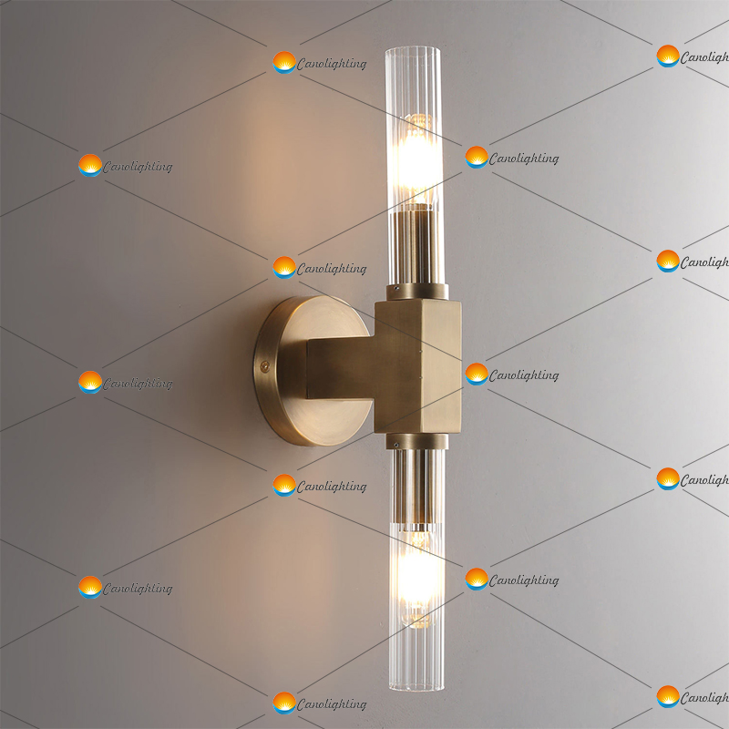 New Creative Nordic Indoor Decorative Brass LED Cannele Linear Wall Sconce