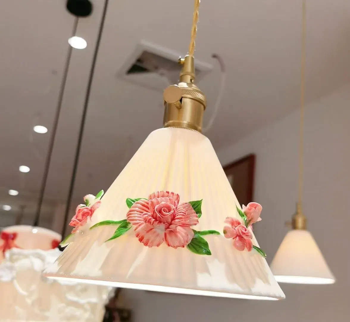 Zy Custom Three-Dimensional Ceramics LED Pendant Light for Hotel Restaurant Bar Home