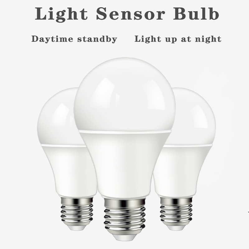 LED Smart Lighting Lamp 10W E27 E26 B22 Light Sensor LED Light Bulb Night on Day off Intelligent Bulb Lamp with CE RoHS Approval