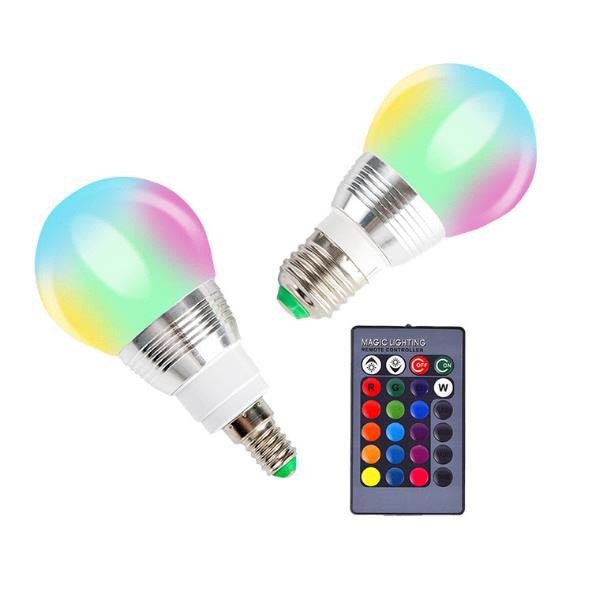Housing Color Changing Dimmable Remote Control Smart Colorful Changeable 3W 5W LED RGB Lamp Bulb