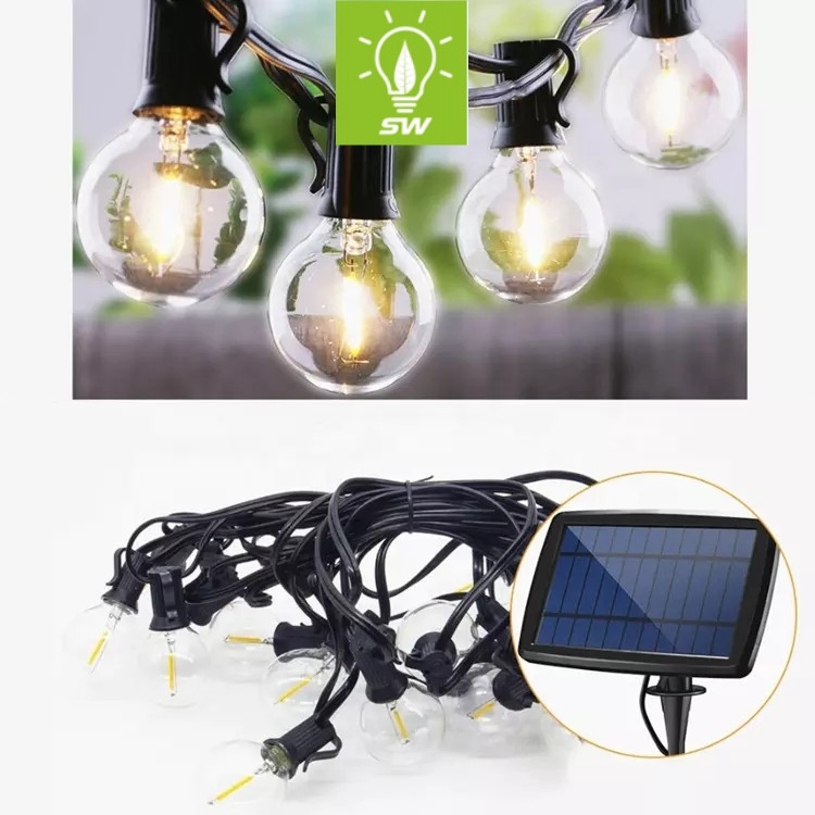 Solar 2W 4W 6W 8W LED Edison Bulb Light Vintage Decorative Garden LED Antique Dimmable Bulb Amber/Smoky E27 E14 B22 B15LED Flame Filament Lamp LED Filament Bulb