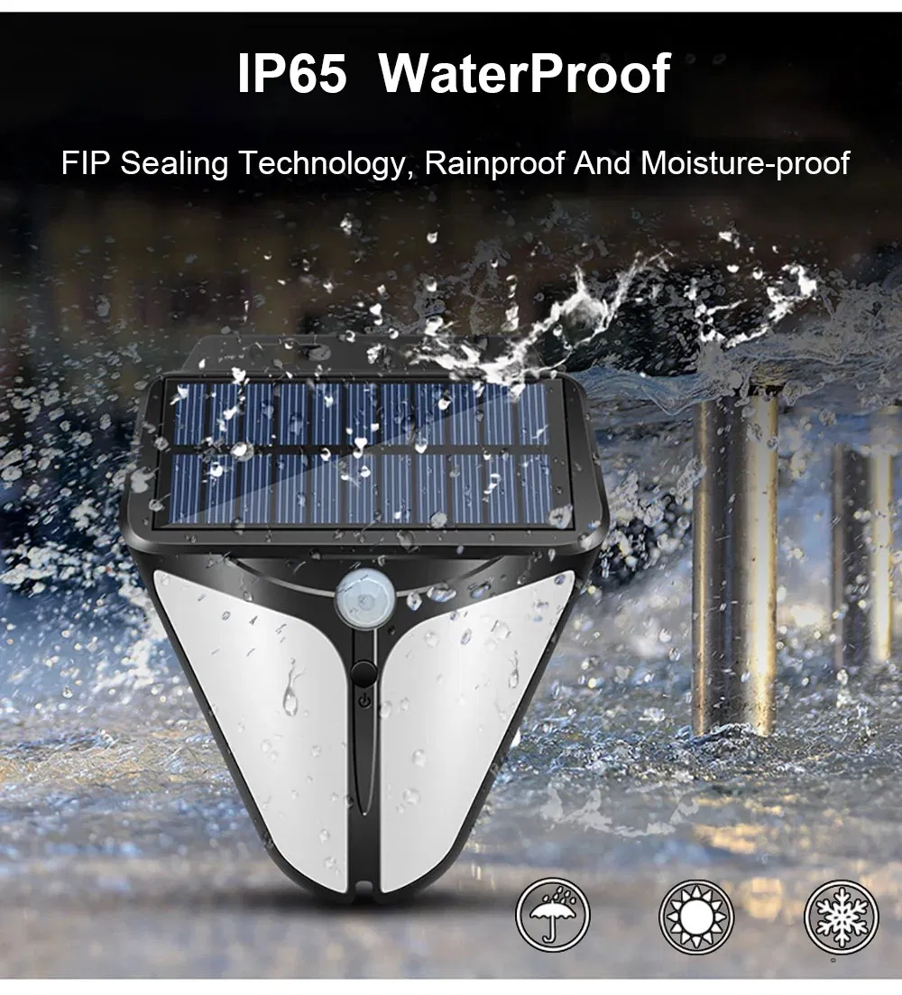 Outdoor Light IP65 Solar Powered Street Light Waterproof Security LED Flood Lights Yard Garden