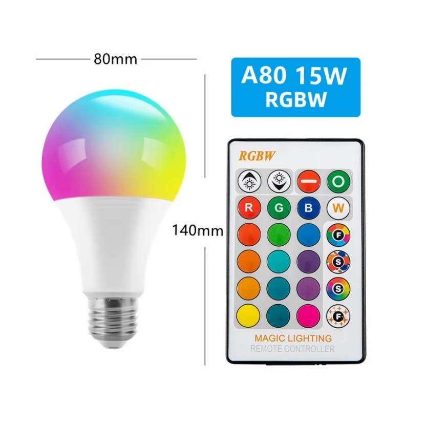 Remote Control Dimmable RGB Color Changing RGB LED Bulb Light