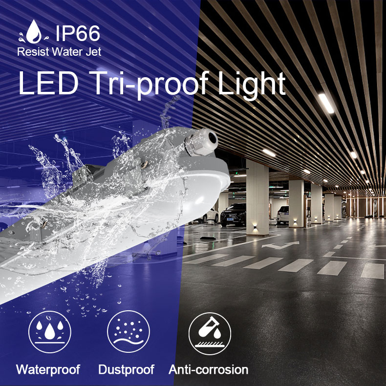 LED Tube Lighting Outdoor 2FT/4FT/5FT IP65 Triproof Batten Waterproof Light Fixture
