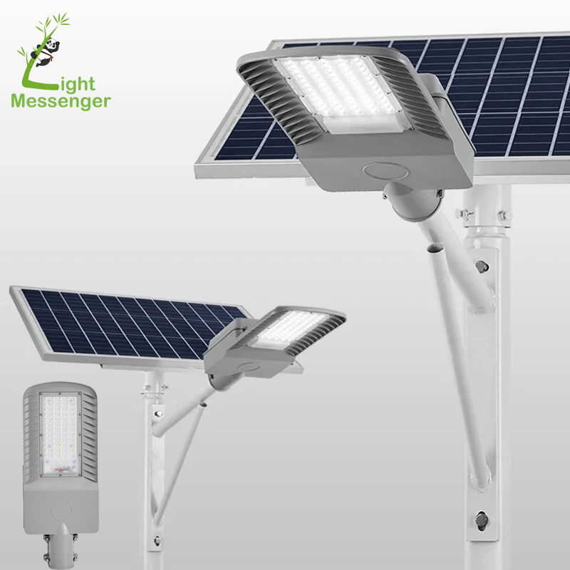 Light Messenger Customized Solar Street Lights Outdoor Lighting Garden Country Yard Lamp Water Proof Flood Wall LED Light with Remote Control
