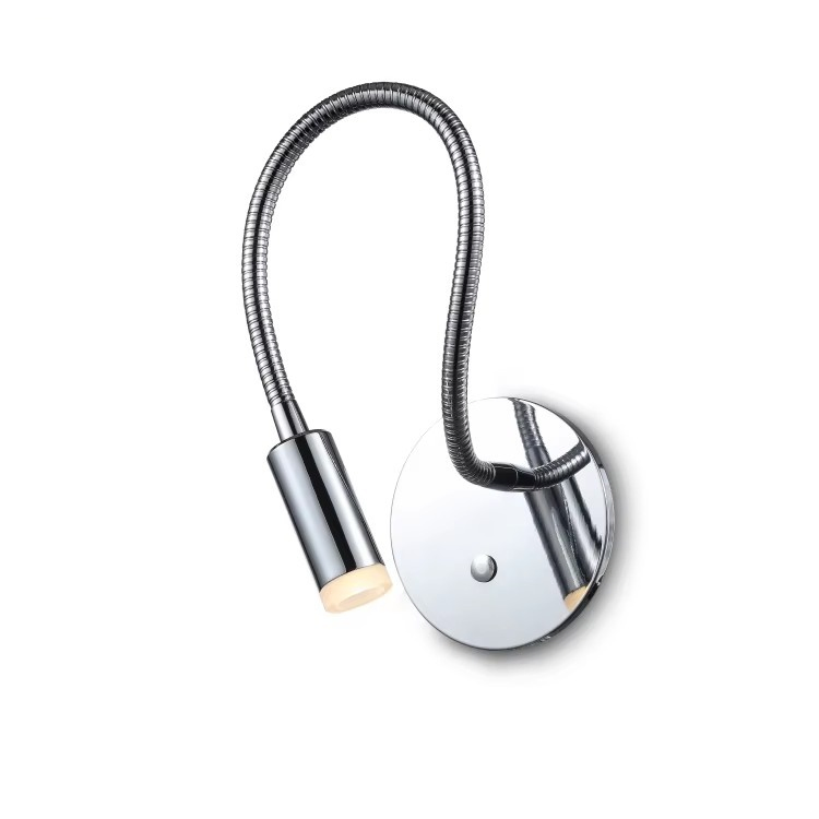 Wall Sconce with Touch-on Button and Flexible Head Wire LED Reading Lamp for Bedroom