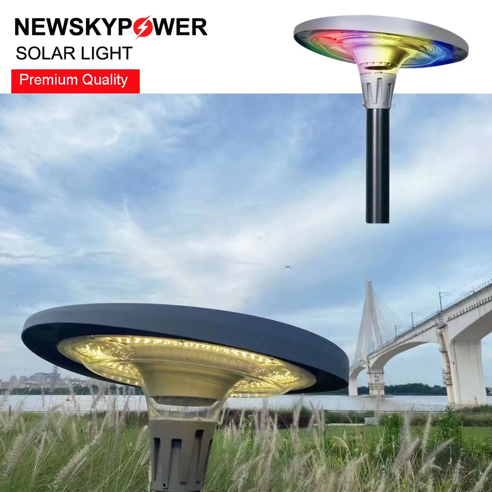 Aluminum ABS IP65 Flood Head Wall/Garden/Yard/Lawn Waterproof Outdoor LED Solar Street Light